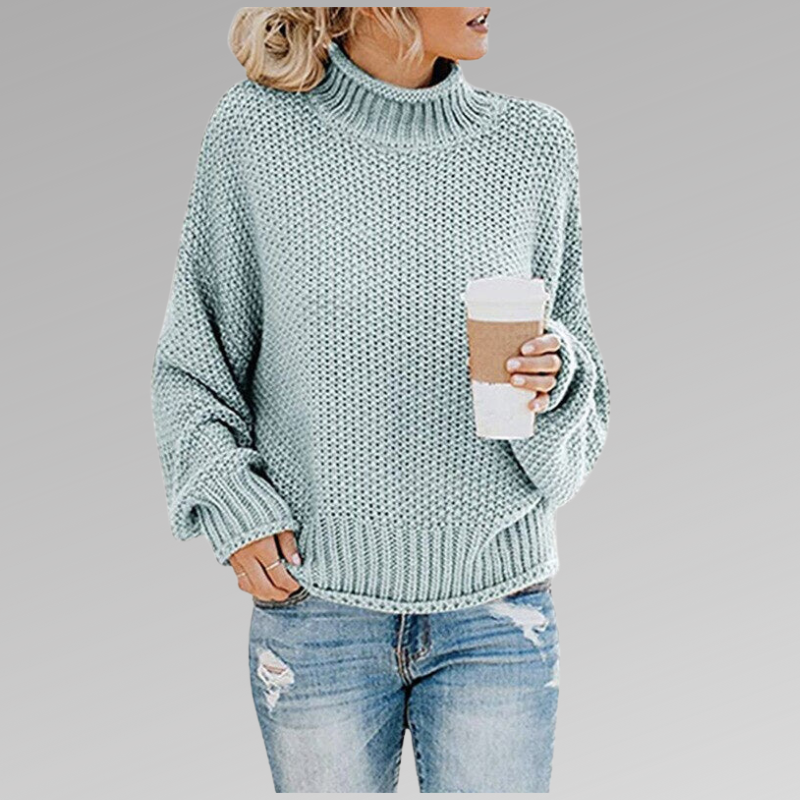 Calista | Soft Mock-Neck Knit Sweater