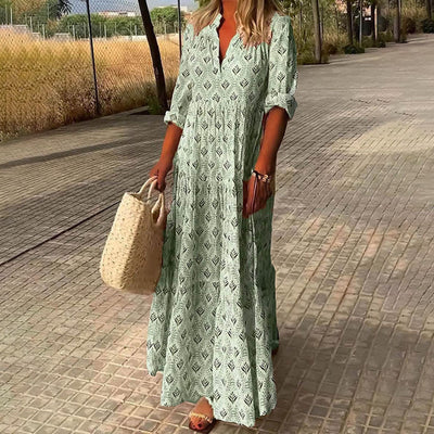 Clara - Boho Dress with Belly Coverage