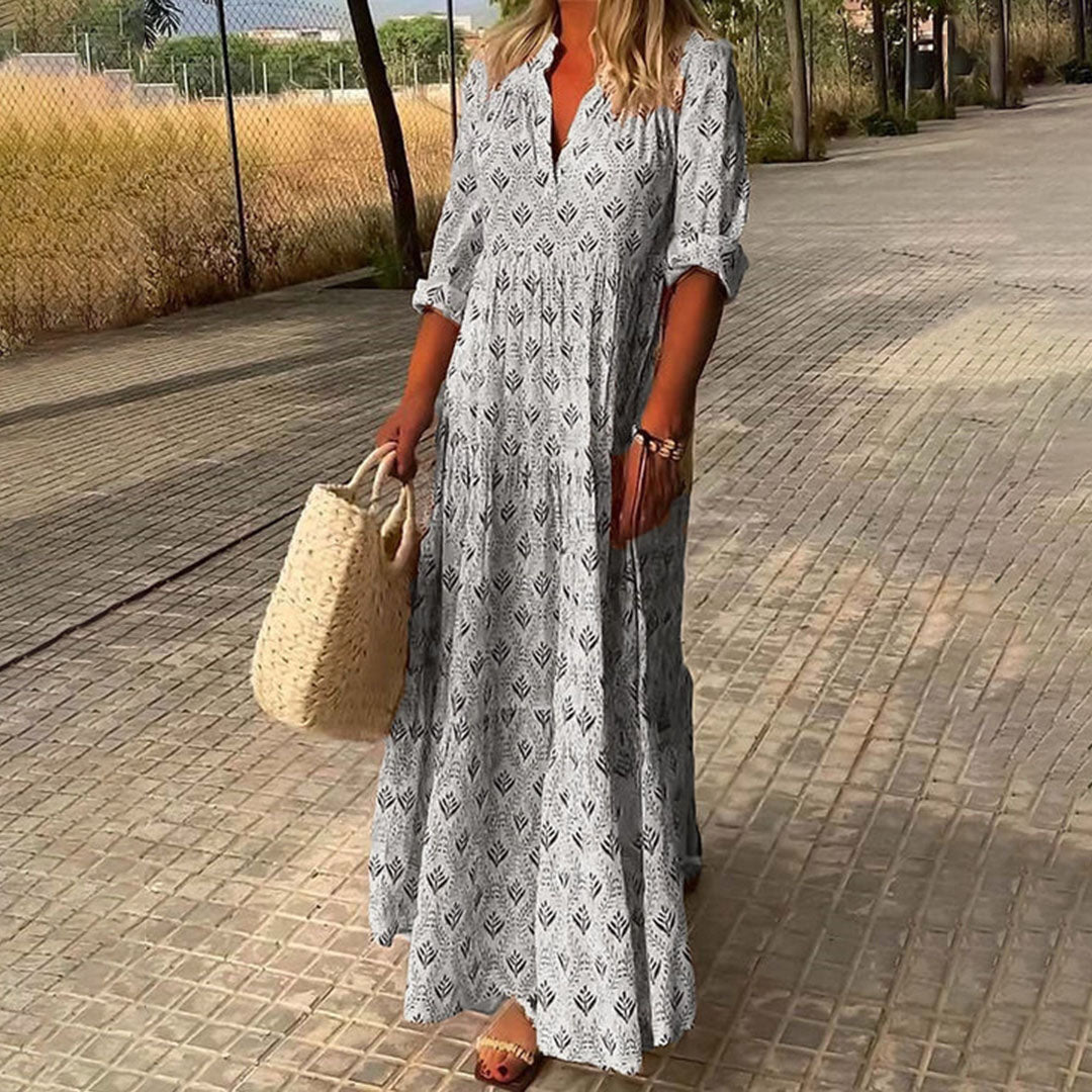 Clara - Boho Dress with Belly Coverage