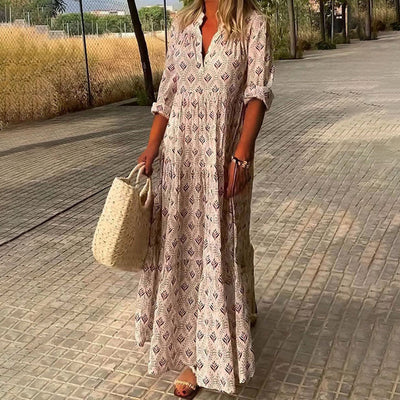 Clara - Boho Dress with Belly Coverage