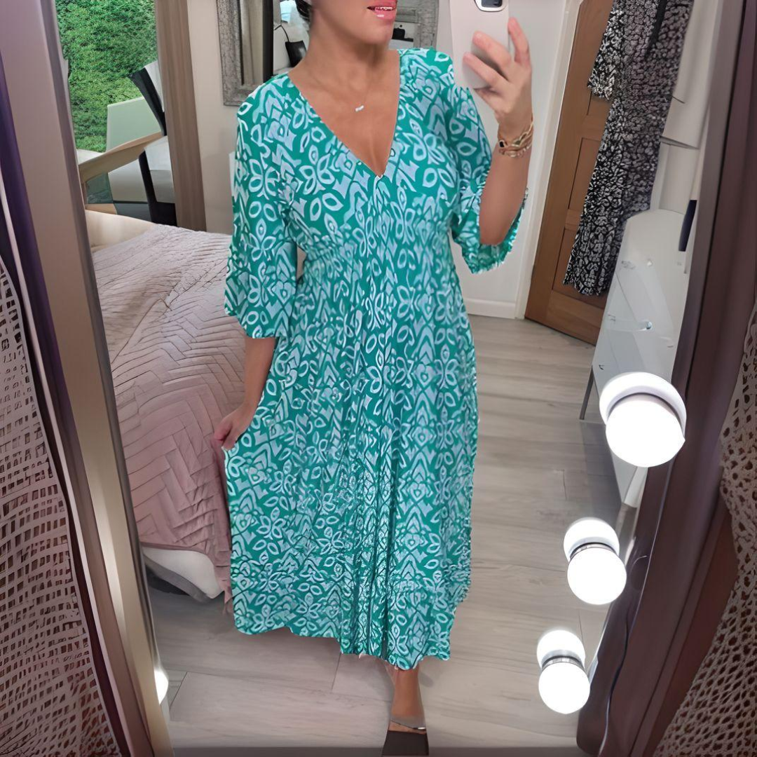 Victoria™ - Boho Printed Dress