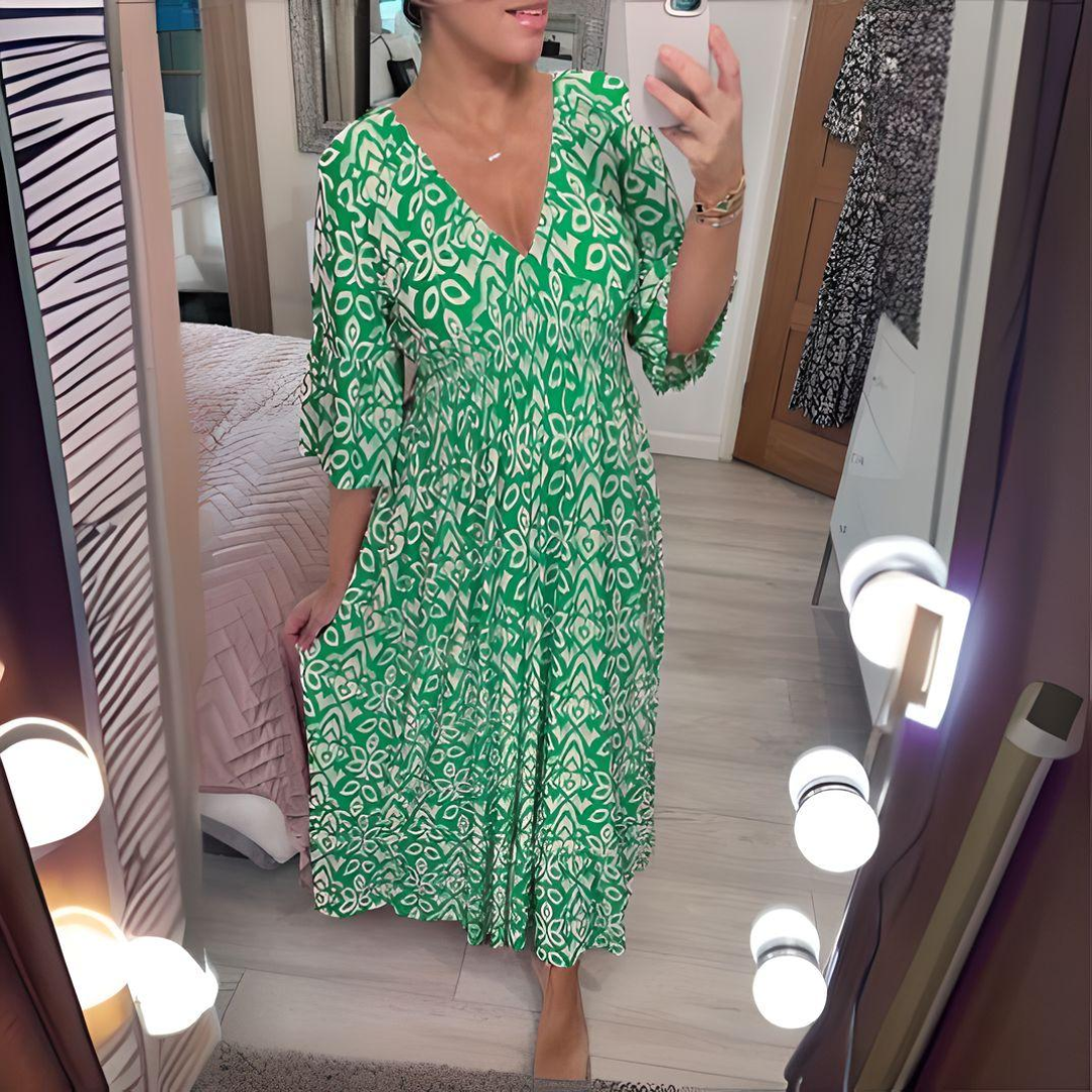 Victoria™ - Boho Printed Dress