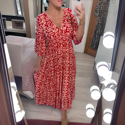 Victoria™ - Boho Printed Dress